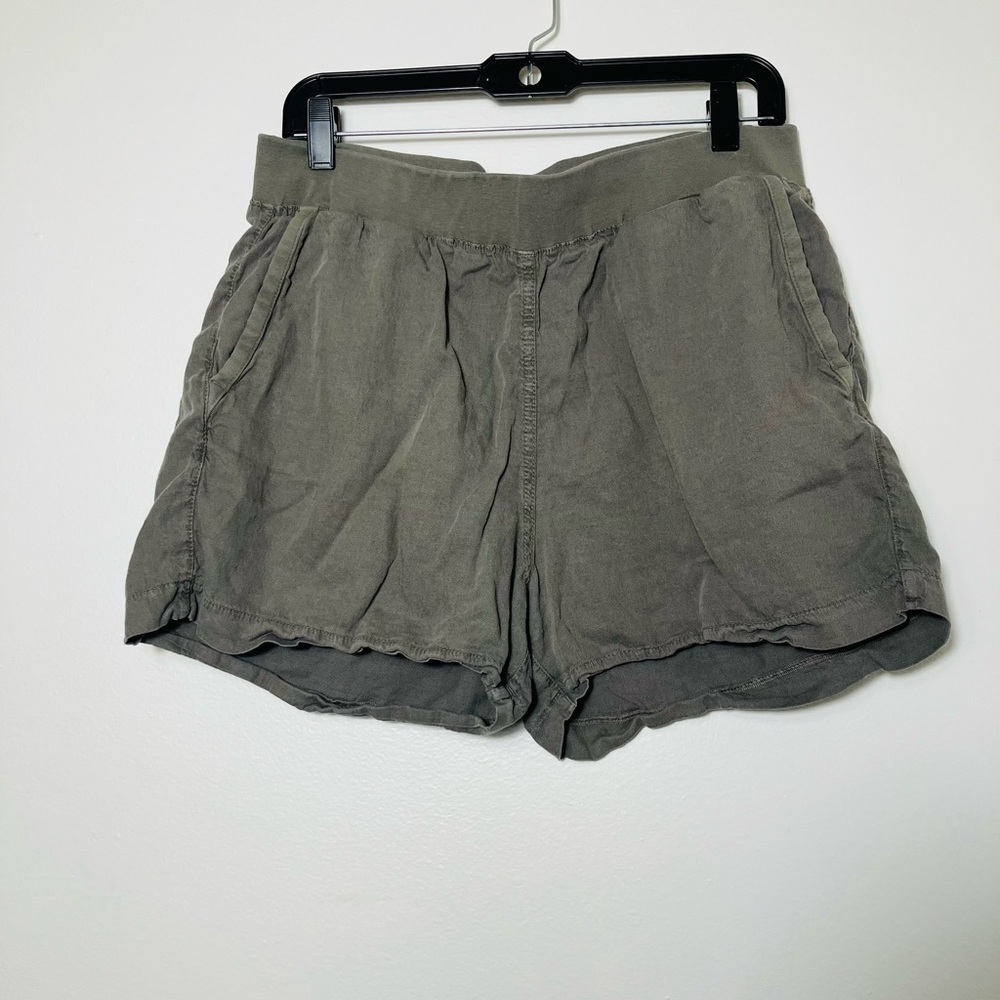 Faherty Huckberry Shorts Women’s Xl‎ Faded Black Pull On Linen Blend 4” Inseam